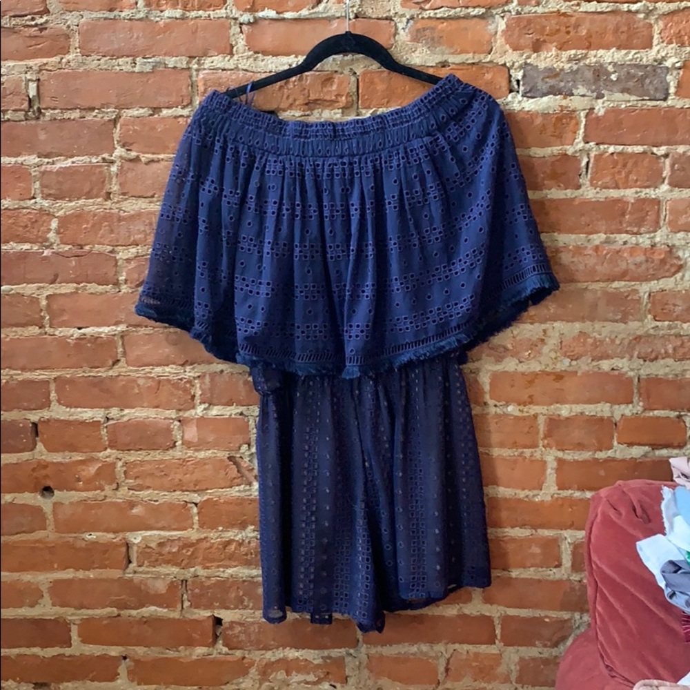 Anthropologie romper off the shoulders